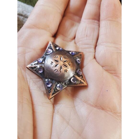 Bronze lilac star bling , replacement conchos, bridle conchos, tack concho - Picture 3 of 3